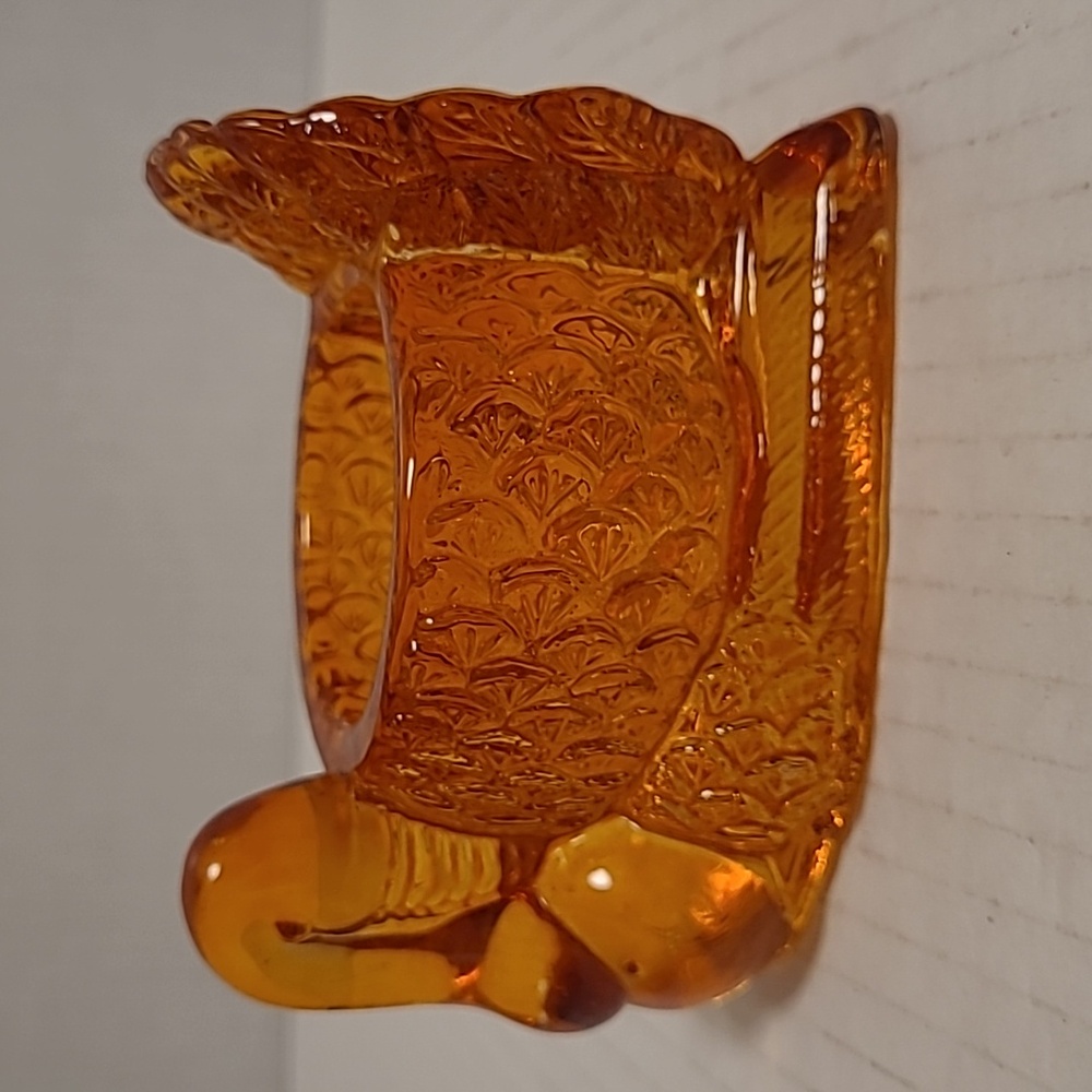 Vintage Glass Turkey Candle Holder